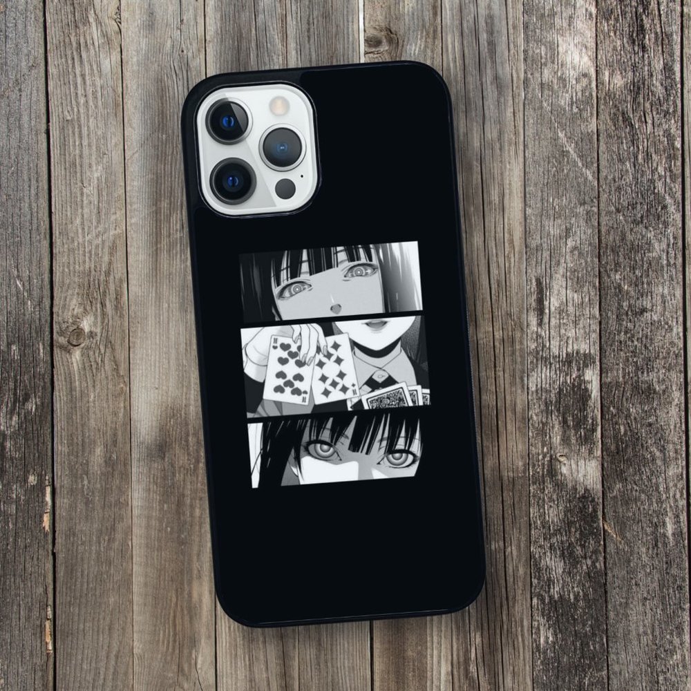 Yumeko Kakegurui 10 of Hearts And Diamonds Bnw Minimalist Anime iPhone Case